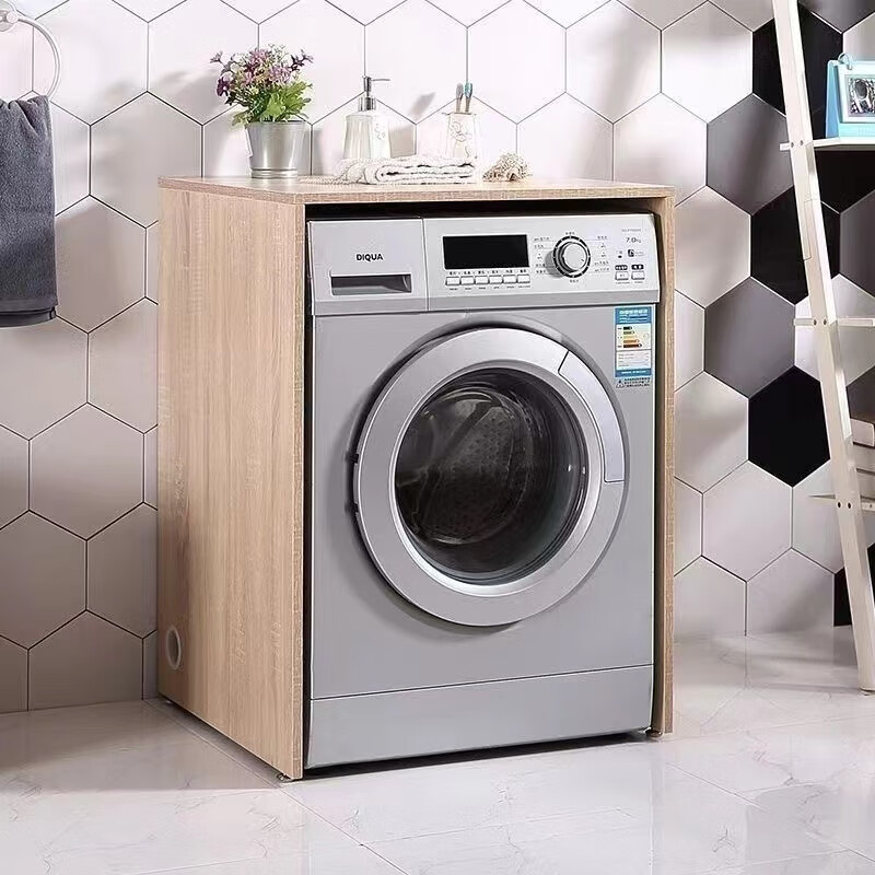 Qiaogu drum washing machine cabinet balcony custom dryer storage rack small apartment washing machine companion cabinet waterproof and sunproof white - length 65*depth 60*height 88