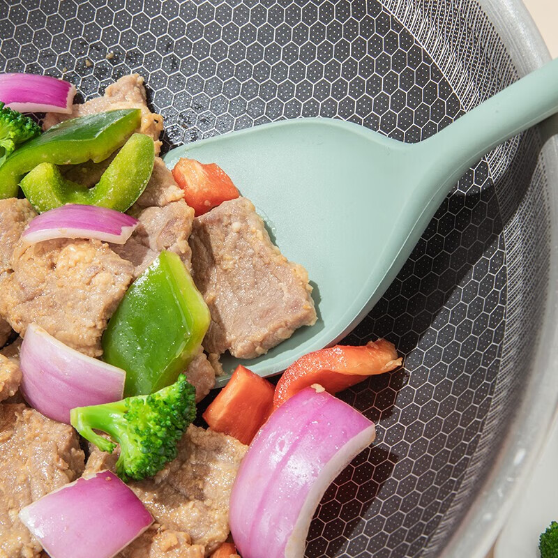 Kangbach silicone spatula protects the pot and does not damage the pot, high temperature resistant cooking spatula, kitchen special silicone spatula white