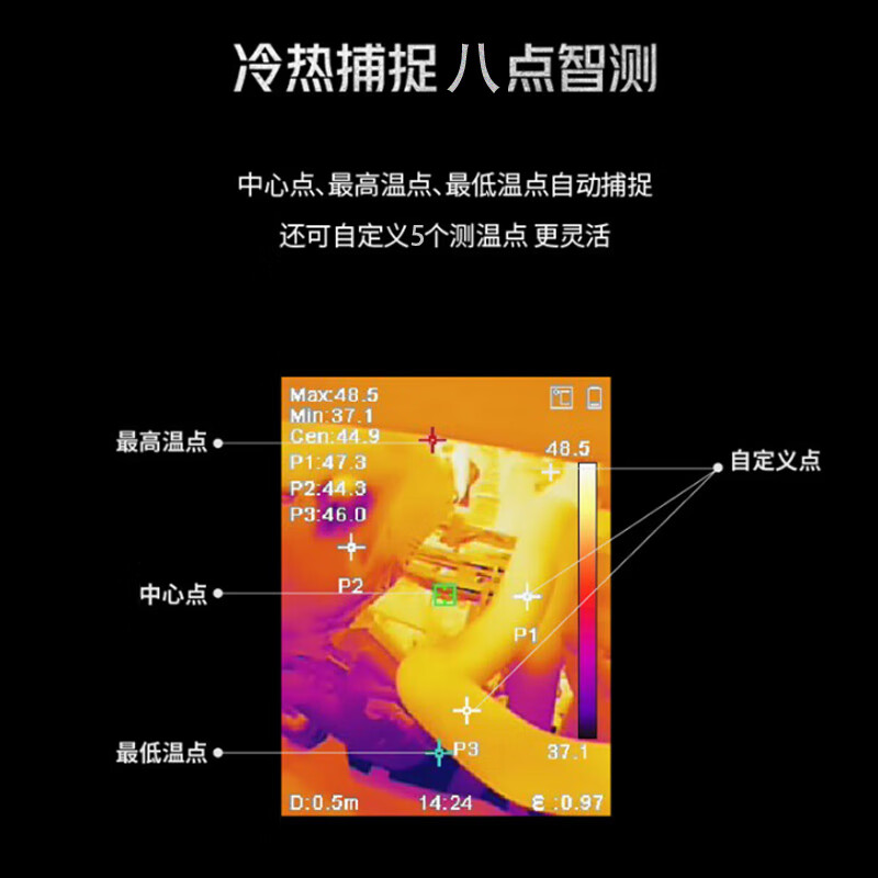 HIKMICRO Thermal Imager Infrared Thermal Imager Night Vision Thermometer Electric Floor Heating Leak Detection H21PROS+ Upgraded Model