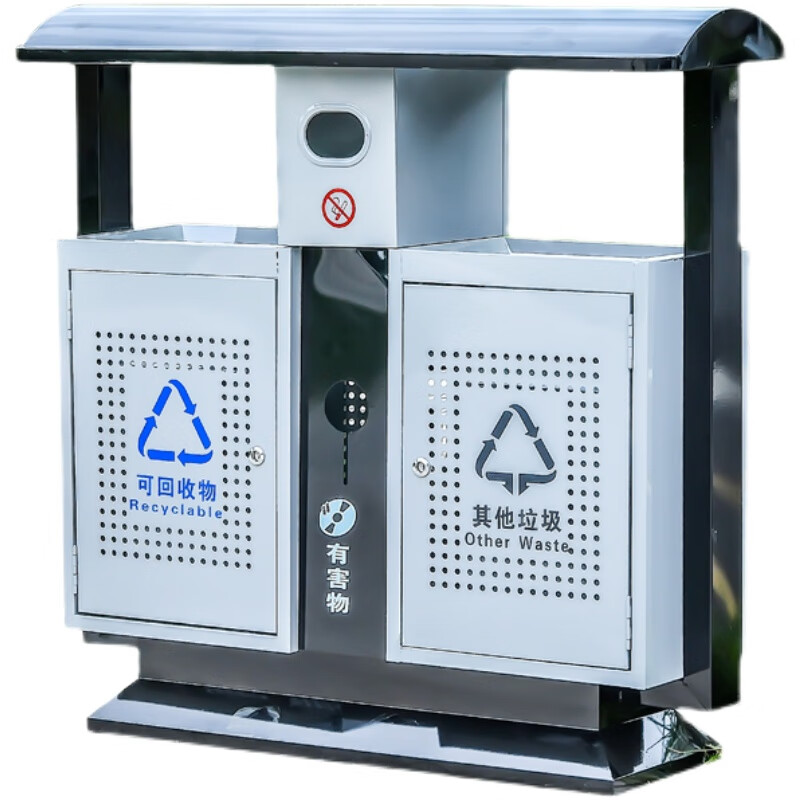Outdoor trash can, large sanitation peel box, outdoor residential area, scenic spot park, stainless steel classified trash bin, customized Beijing bucket, discounts available in bulk