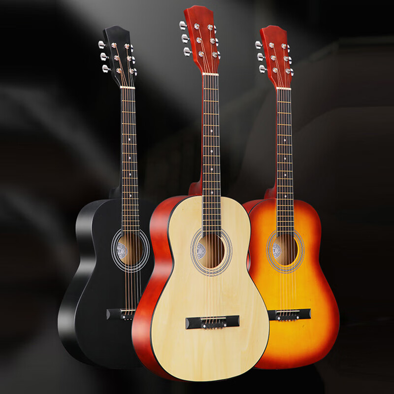 Lovebird Guitar Folk Guitar 36-inch Beginner Novice Instrument Wood Color