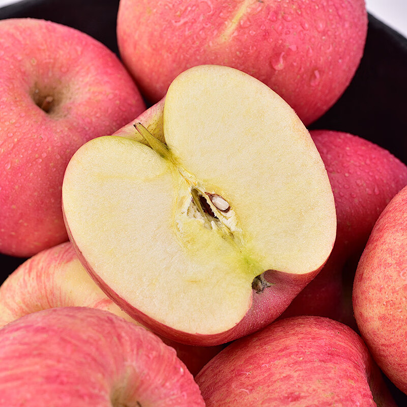 Jingxiansheng Shandong Yantai Red Fuji Apple, net weight 9 pounds, fruit diameter 75mm+, fresh fruit, straight from the source