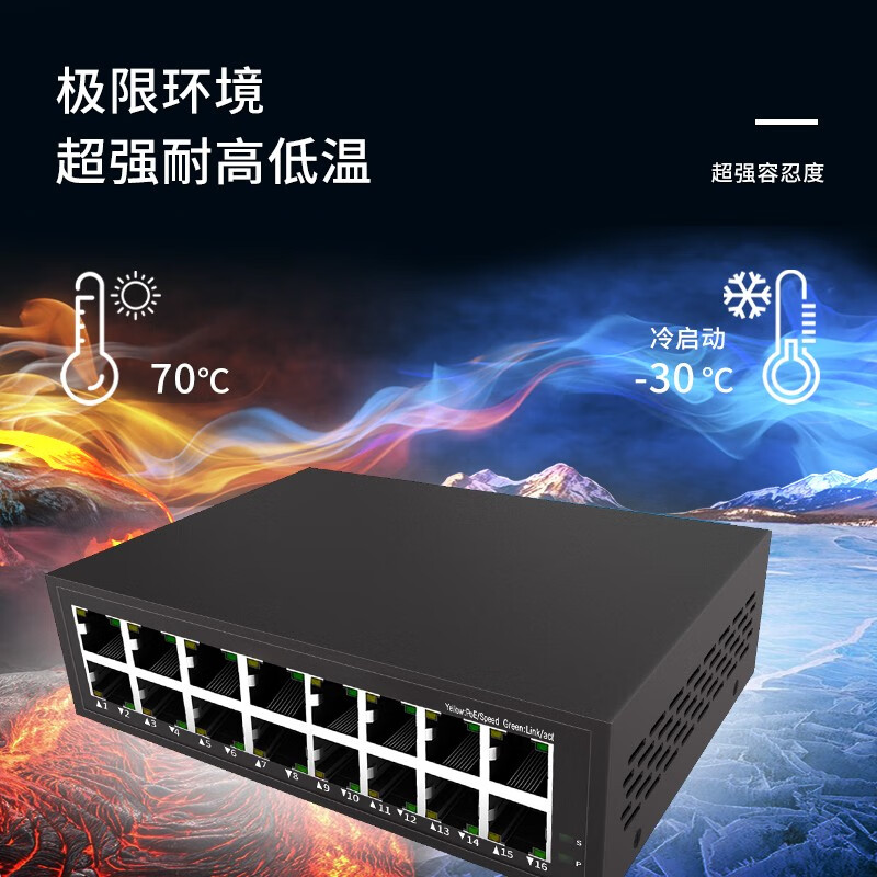 OSLINK 5-port 8-port 16-port 24-port Gigabit switch non-network management monitoring office dormitory splitter metal body Gigabit 16-port switch/OS-S6016G
