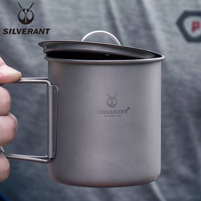 Silver Ant pure titanium hand brewed coffee pot set outdoor household drip filter titanium coffee cup long mouth thin mouth pot can be customized pure titanium double layer coffee filter