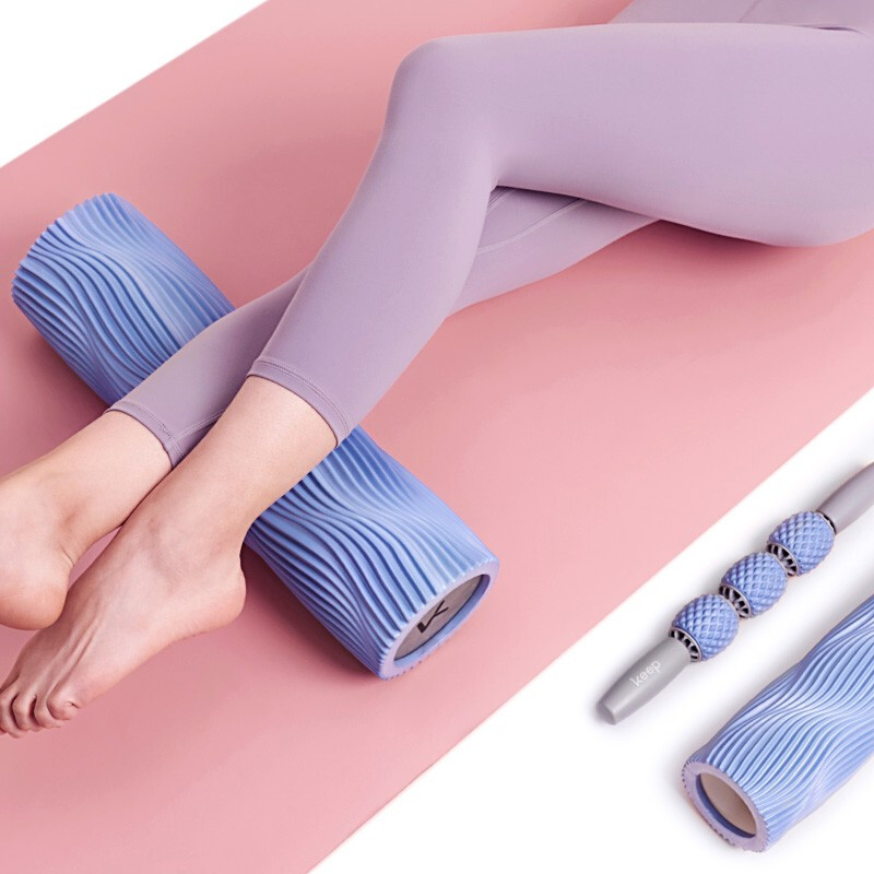 Keep foam roller leg massager mace massage stick roller yoga column for men and women classic aqua blue