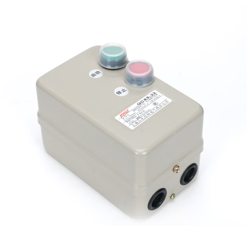 Magnetic starter switch 380v three-phase motor overload phase loss protector crusher fan water pump starting box mechanical with button-send waterproof cover overload protection 4KW 4KW 380V