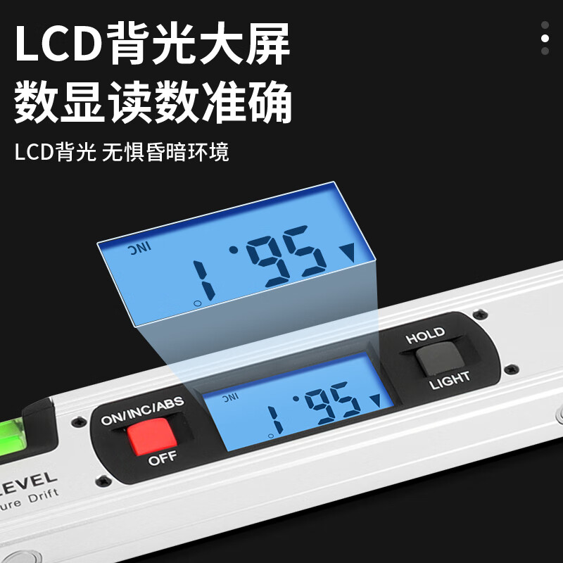 Deer Fairy Digital Level High-precision Electronic Balance Level Slope Measuring Ruler with Magnetic Angle Strong Magnetic Level Portable Digital Level 100mm