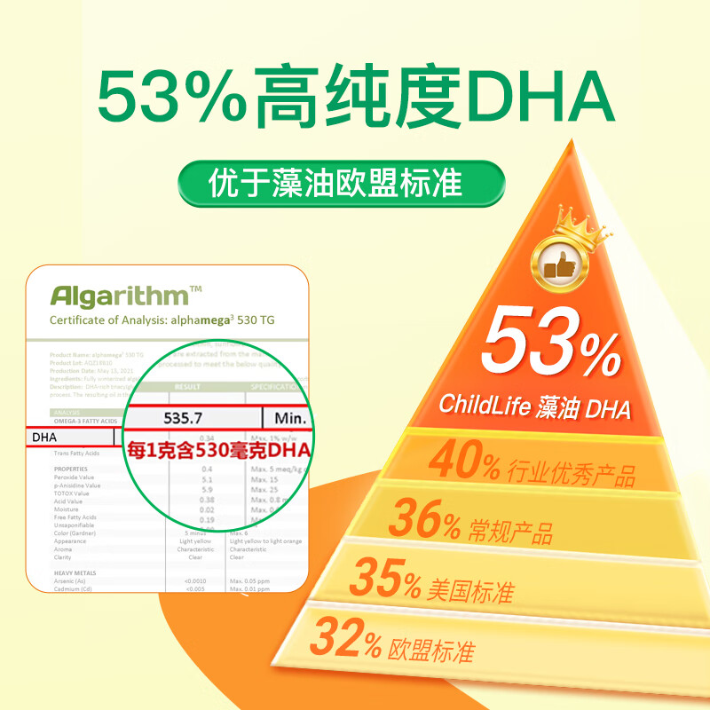Childhood Time Childhood Time Algae Oil DHA0 antiseptic children, infants and students brain supplement imported 6-month experience pack 9 capsules/box