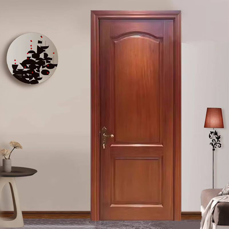 Solid wood bedroom door, oak painted room door, silent suit door, indoor door, room walnut wood door customization, rubber wood painted door 1 style