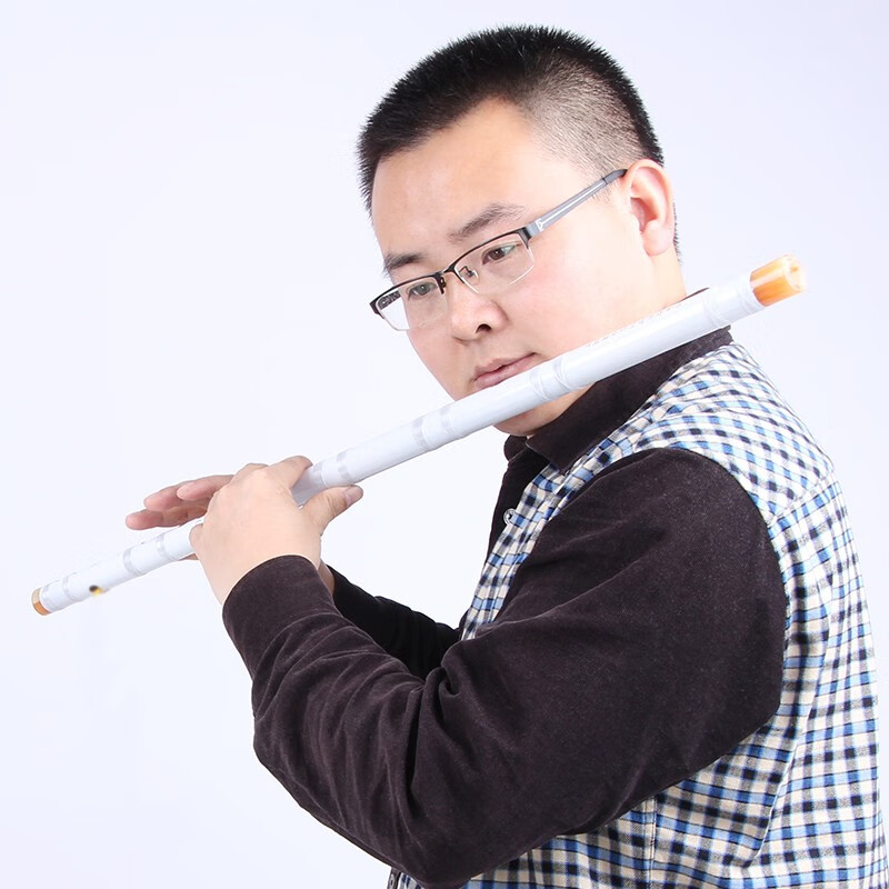 Shuhuai musical instrument (shuhuai) Shuhuai exquisite beginner's one-piece transverse flute bitter bamboo flute with instruction, zero-based entry-level adult and children's musical instrument one-piece G key white