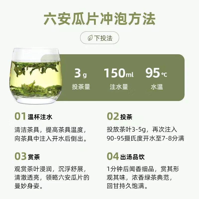 Huiliu Green Tea Liu'an Guapian Tea 50g Qianxiang 500 Level 2 2025 New Tea Canned Before the Rain