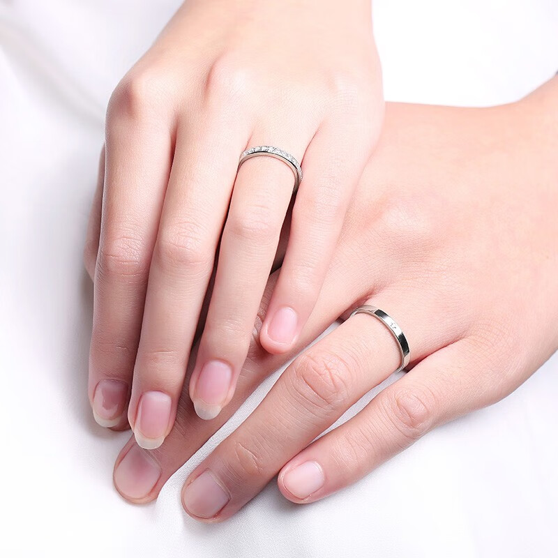 Fanci (Fanci) Wonderful Couple Rings A pair of silver rings for men and women, live gift for birthday from boyfriend to girlfriend, Wonderful Rings