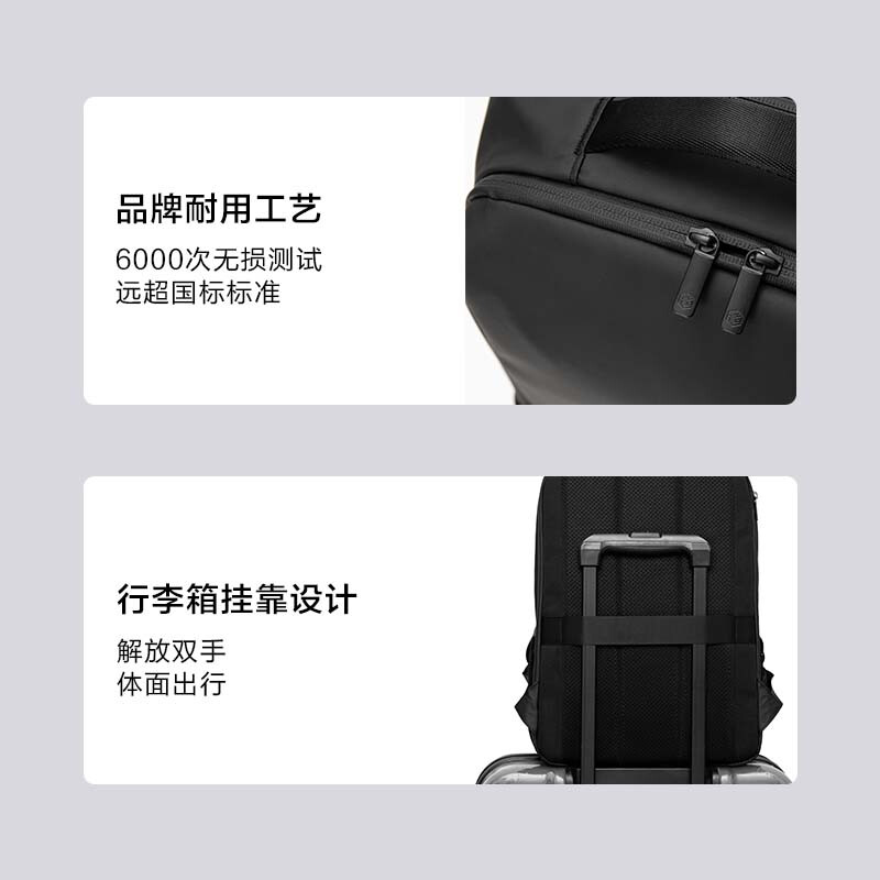 Made in Tokyo, business commuter computer bag, city exploration large-capacity backpack for men and women, notebook bag for men, black