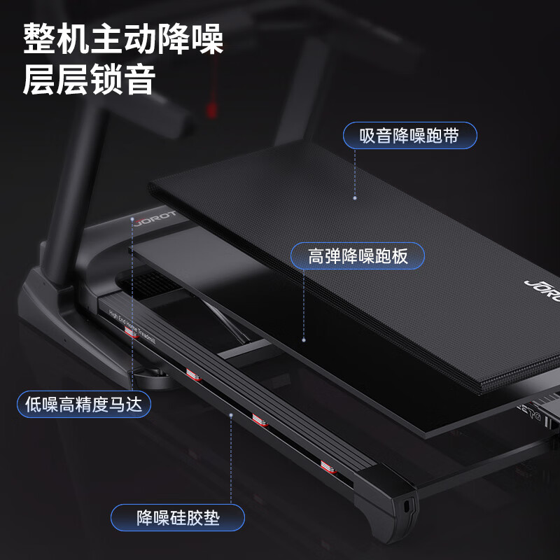 JOROTO Marathon Treadmill Home Shock Absorbing Climbing High-end Intelligent Commercial Fitness Equipment DT35 520 Commercial Running Belt | 20 Grades of Incline