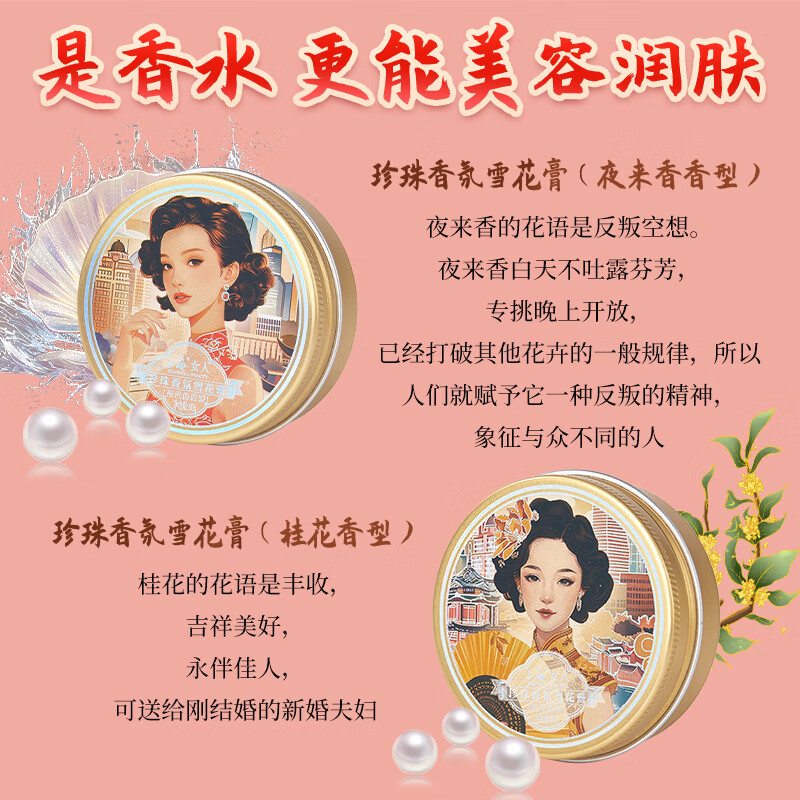 Shanghai Pearl Fragrance Cream Skin Care Set Gift Box Hand Care Cream Birthday Valentine’s Day New Year’s Gift Souvenir