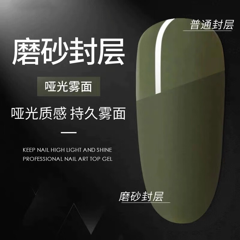 SweetCoolDou Frosted Top Polish Nail Polish Seal Matte Effect Nail Polish No Bake Quick Drying Non-Tearable 12ml