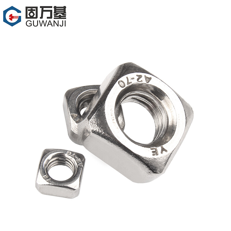 Guwanji 304 stainless steel square nut galvanized square nut square nut square nut square nut national standard M6 (304 material-20 pieces)