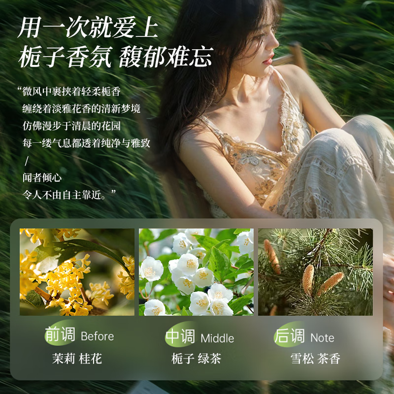 Yalosi Gardenia conditioner for women, smooth and fluffy, improves frizz, dryness, long-lasting fragrance, silicone-free conditioner for men 600ml