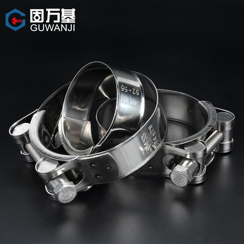 Guwanji 304 stainless steel strong hoop European style hose hoop thickened pipe clamp holding hoop fixed ring buckle water pipe hoop pipe clamp 20mm-22mm 1 piece 304 strong hose hoop