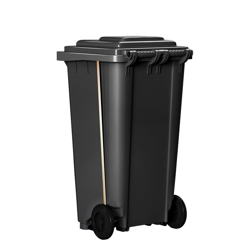 Supercloud 120L outdoor large trash can large with lid and pedal commercial outdoor sanitation hotel kitchen waste classification thickened large capacity plastic outdoor property black gray