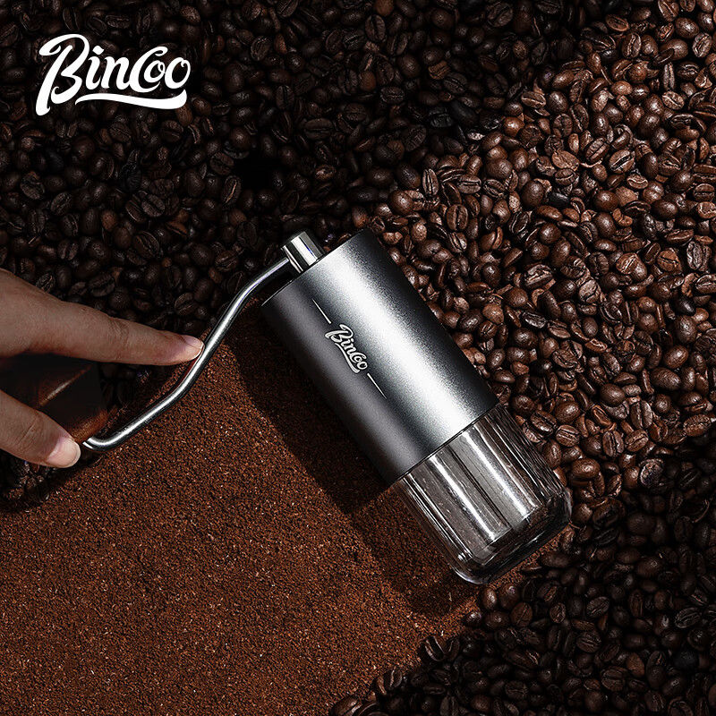 Bincoo hand grinder olive green portable steel core six-star hand grinder manual coffee bean grinder