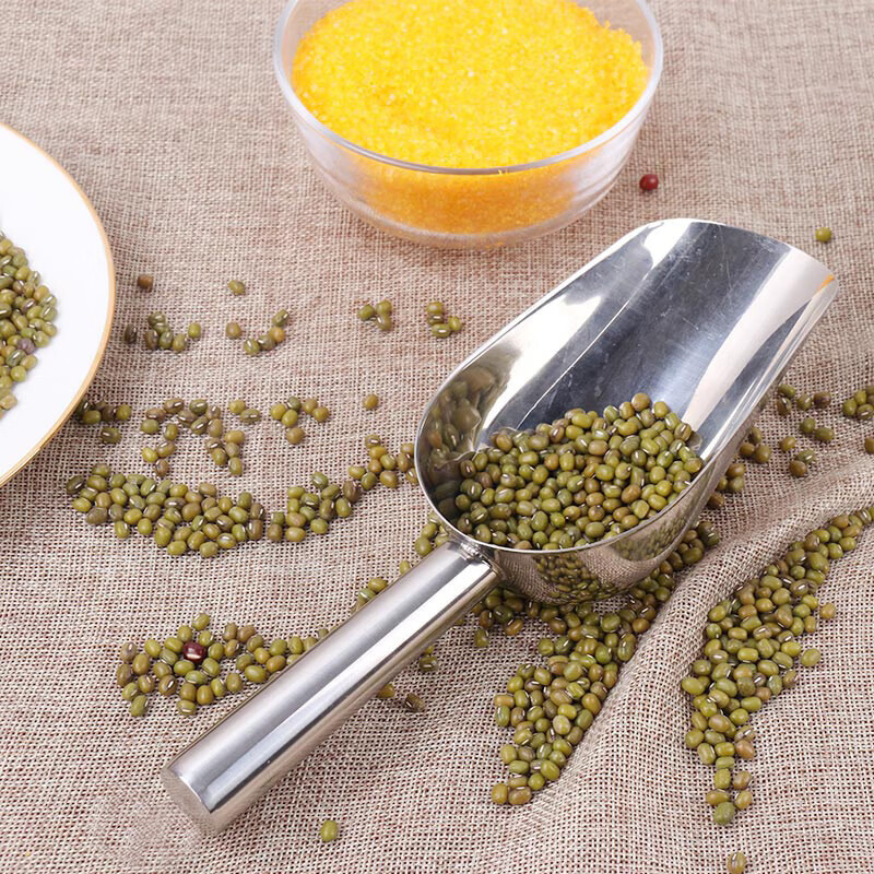 Baijie stainless steel ice shovel, grain shovel, dried fruit shovel, rice shovel, flour tea leaf, sugar, melon seeds, popcorn, household food shovel