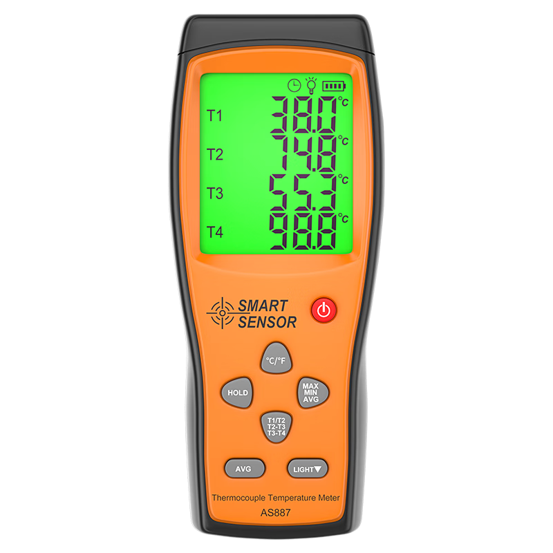 Xima AS887 four-channel thermocouple thermometer K-type thermocouple probe thermometer high-precision thermometer