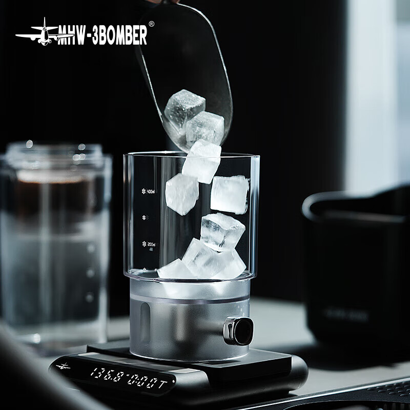 MHW-3BOMBER Bomber Bingqin Ice Drop Pot Summer Cold Brew Pot Drip-type Large Capacity Household Coffee Cold Brew Cup Cold Brew Cup Bingqin Ice Drop Pot - Transparent Color - 400ml