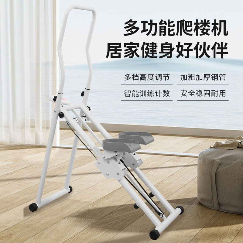 LEUY Multifunctional Stair Climber Home Sports and Fitness Equipment In-situ Stepper Mountaineering and Running Equipment White-Upgraded-With Twist Disk