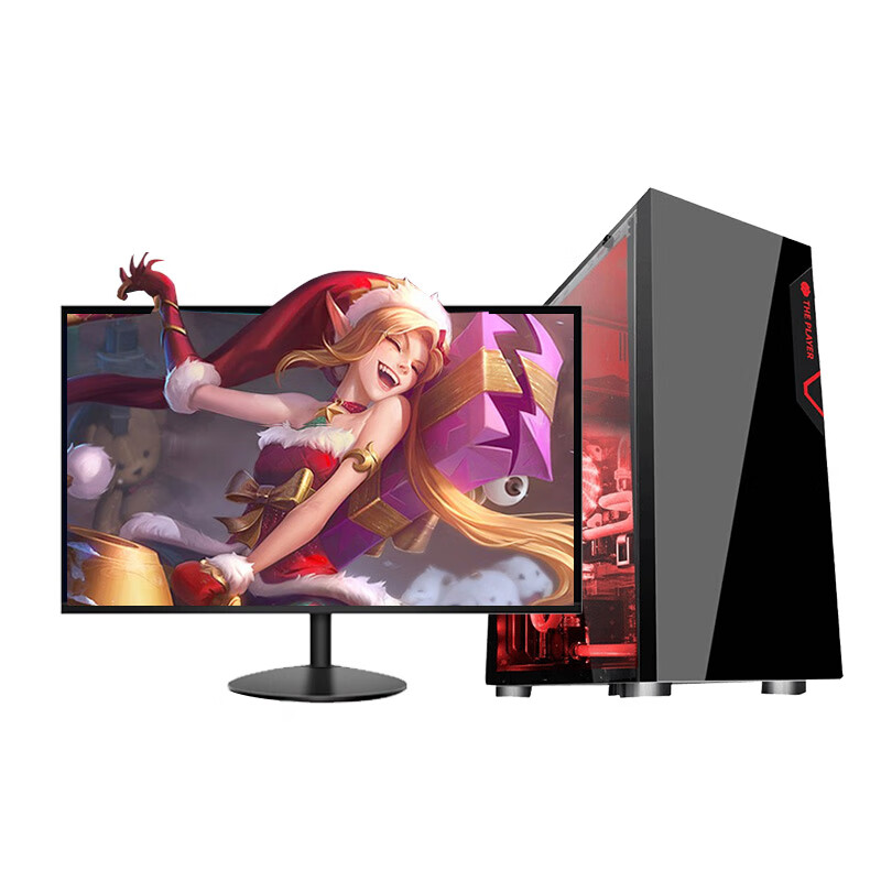 Intel 12-core RTX3060 12G gaming chicken office complete set of host DIY assembly second-hand desktop computer three ten cores and twenty threads 16G 4G game independent display host + monitor 99 new