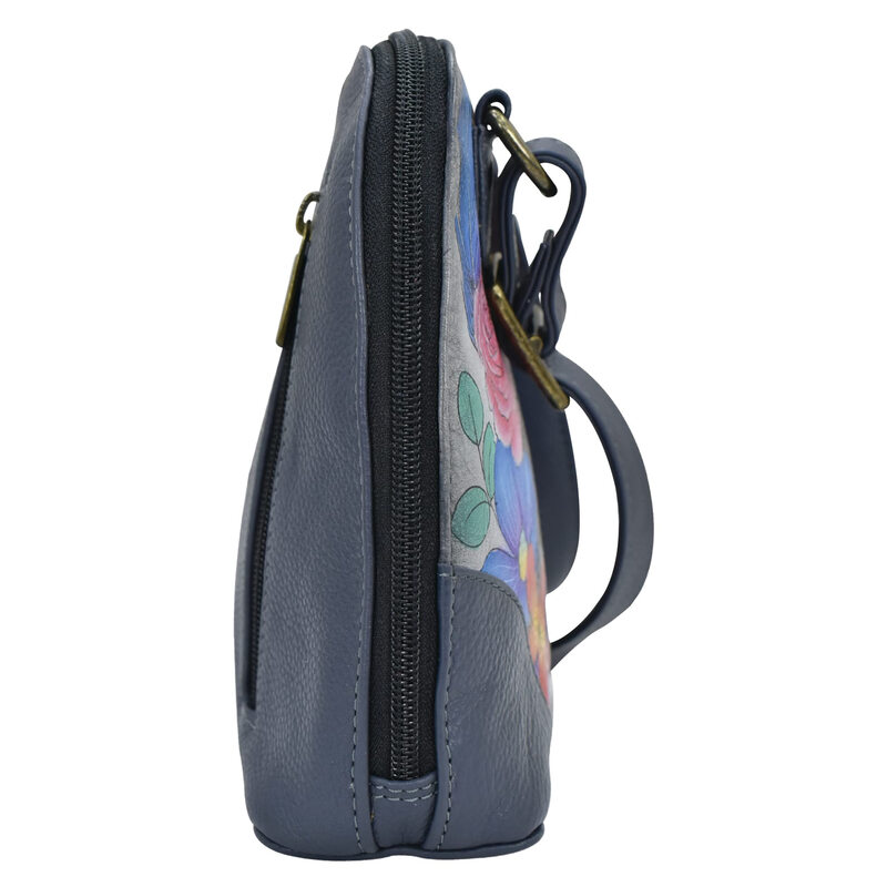 Anna by Anuschka genuine leather three-compartment shoulder bag, Lion Magic Lion Magic Lion One Size