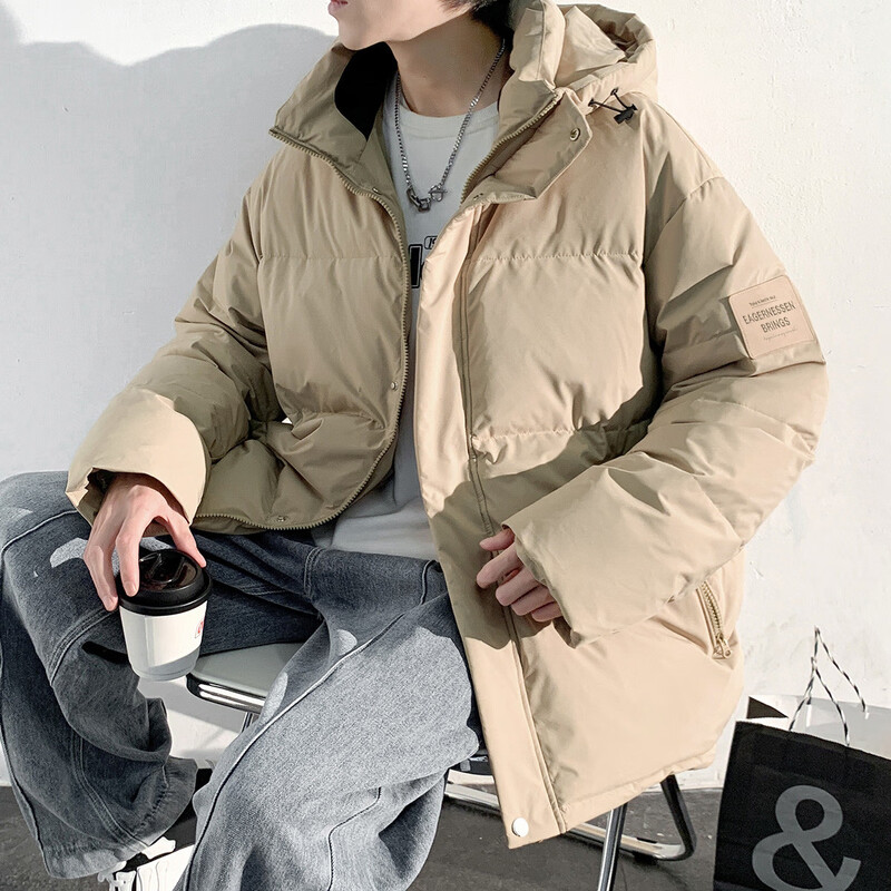 TonLion 2025 Men's Hooded Jacket Down Jacket Korean Style Youth Bread Jacket