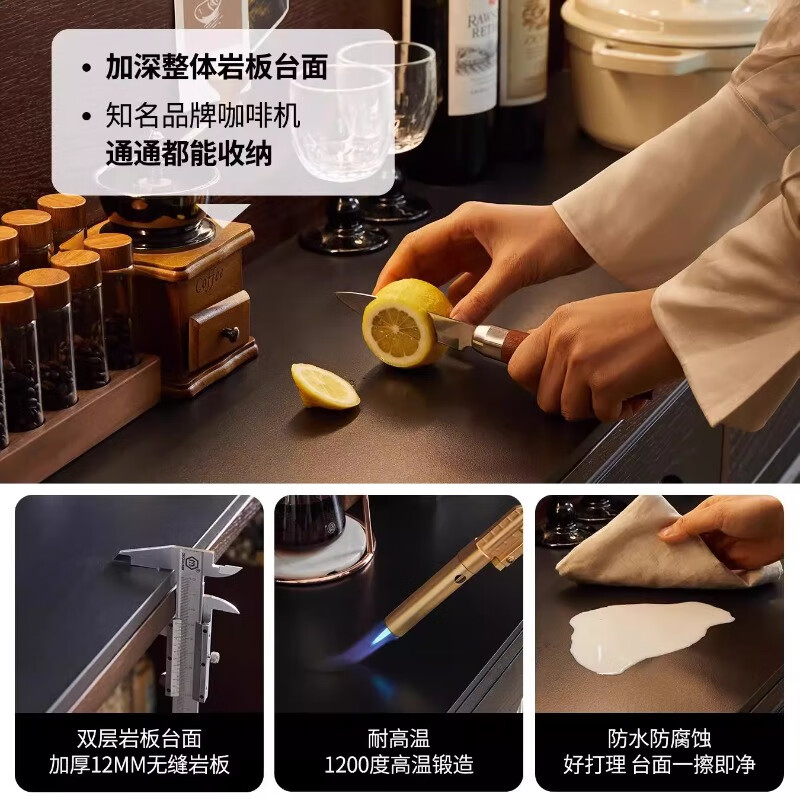 Xigang French retro solid wood sideboard American living room wall-in-one mid-century style storage locker rubber wood retro two-color 1M cabinet