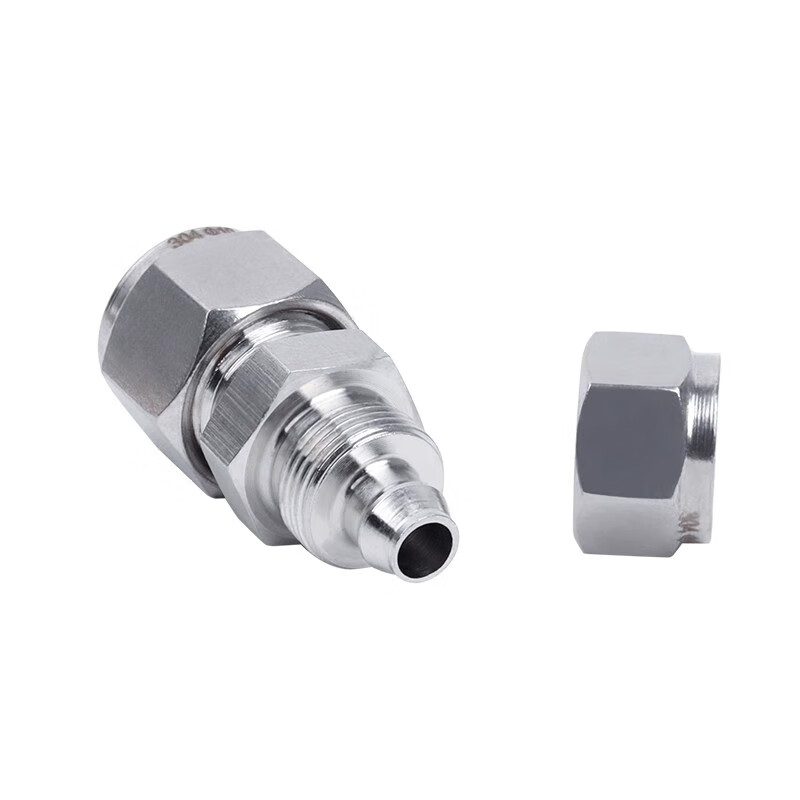 Fangteng 304 stainless steel card sleeve to quick twist connector straight through hard pipe to hose PU PTFE quick twist soft and hard pipe conversion connector card sleeve 8mm-quick twist 6*4