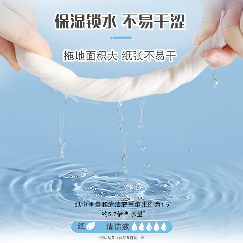 Miaojie flat mop cloth 28cm, total of 20 pieces, wet classic dust removal paper, zero trace replacement, new and old packaging, random