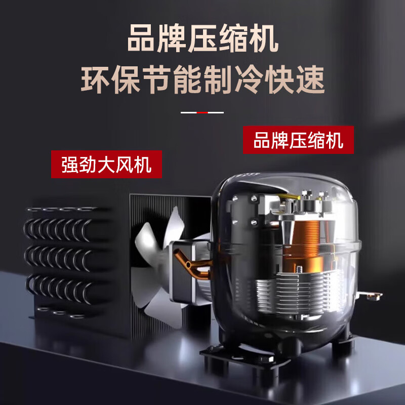 Grid point large-capacity beverage cabinet commercial freezer direct refrigeration display cabinet wine cabinet pure air-cooled frost-free fresh cabinet supermarket glass door refrigerator vertical beer cabinet single door unit direct cooling 7-speed temperature adjustment basic model