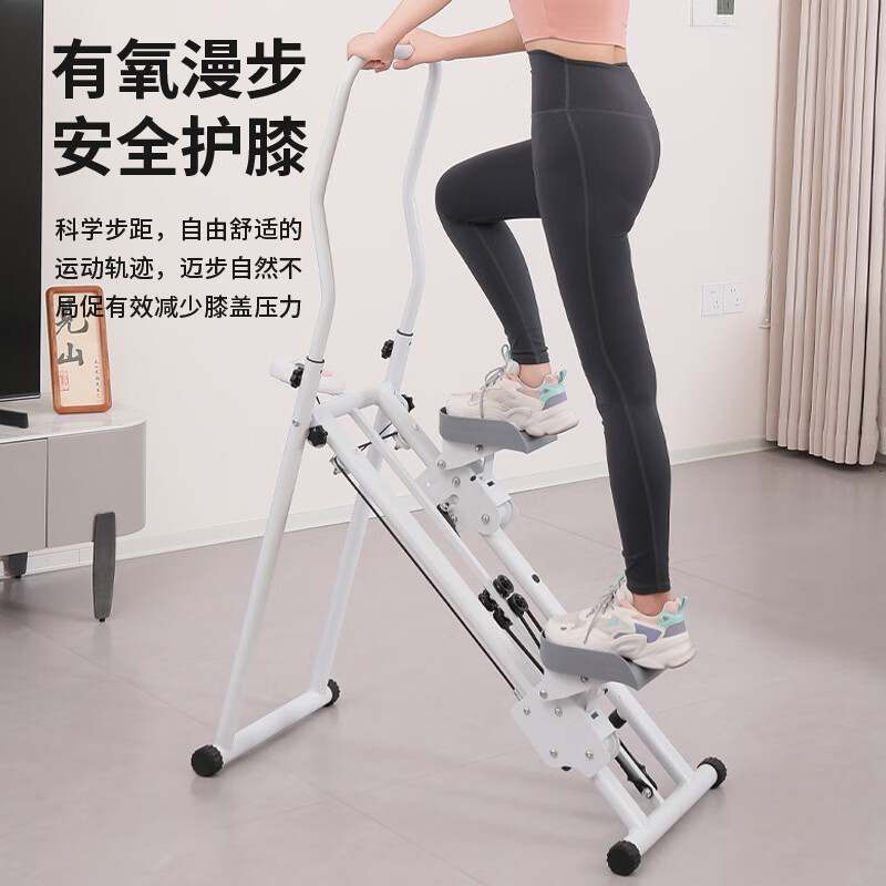 LEUY Multifunctional Stair Climber Home Sports and Fitness Equipment In-situ Stepper Mountaineering and Running Equipment White-Upgraded-With Twist Disk