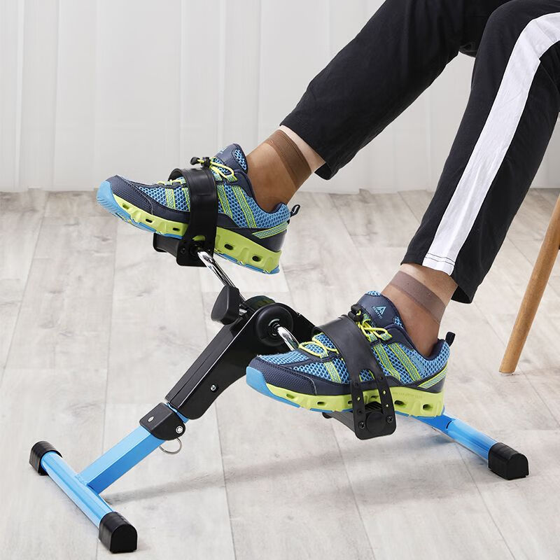 Keting Elderly Indoor Sports Equipment Ankle Knee Leg Muscle Atrophy Rehabilitation Folding Step Folding Folding Free Installation/Blue