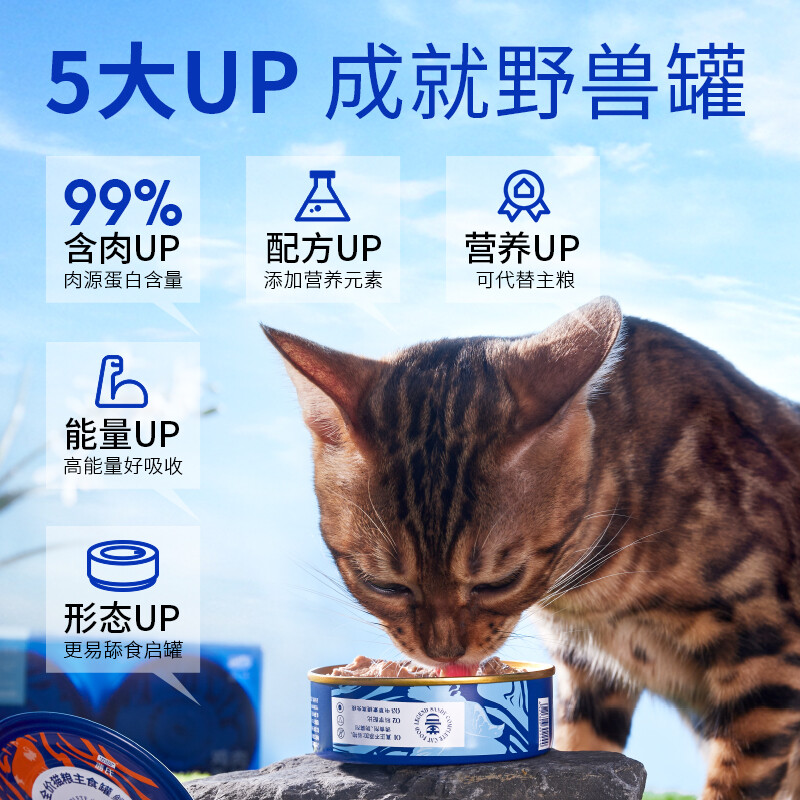 LEGENDSANDY cat staple food canned high meat content 99% raw bone meat wet food snack cans mixed flavors 100g*4 cans