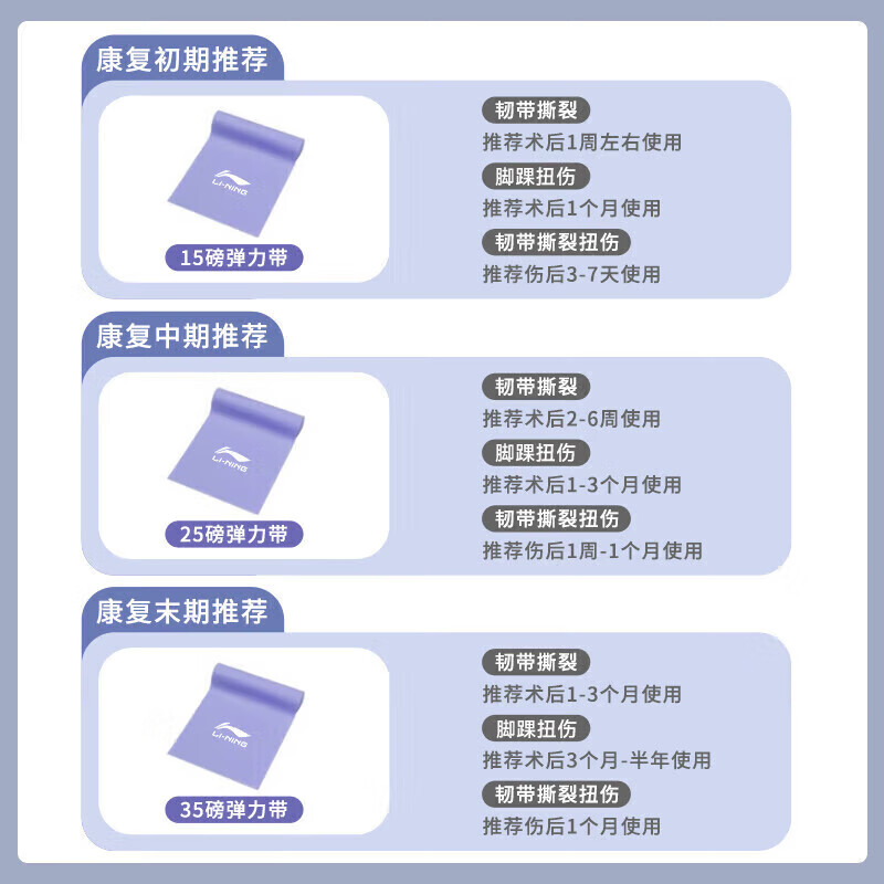 Li Ning elastic band rehabilitation training leg tension band ankle Achilles tendon stretching recovery fitness strength training equipment 15 pounds