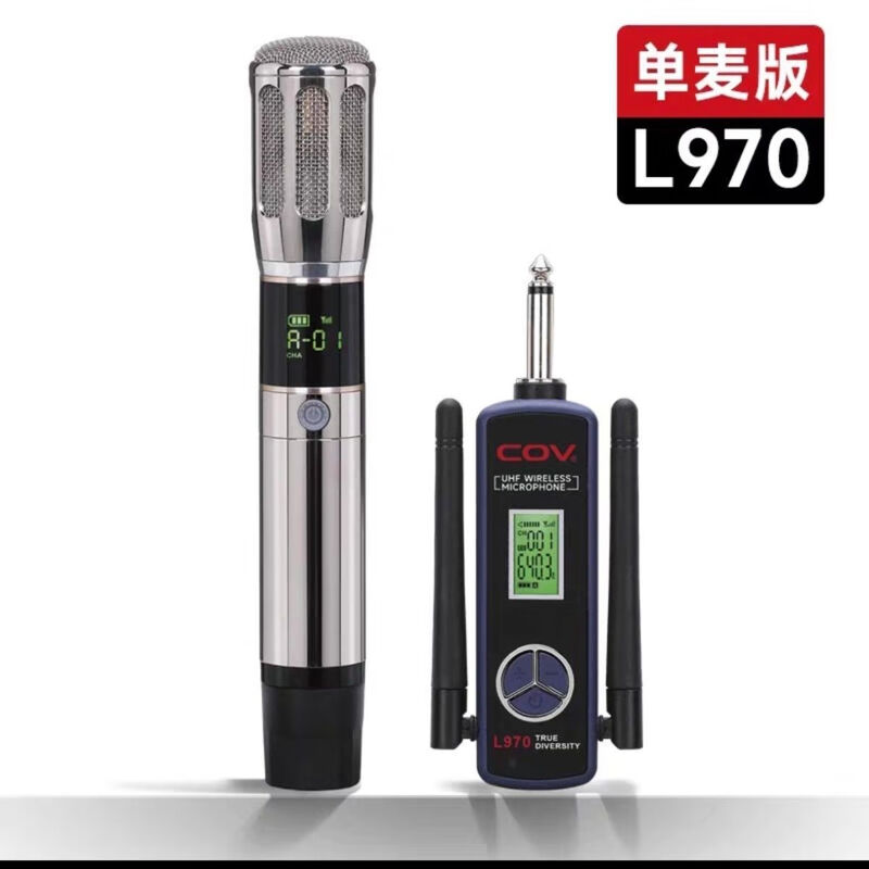 COV Metal Torch Microphone Wireless One to Two Microphones Rechargeable Universal Microphone for Home Singing and Outdoor Single Microphone Can be Recharged