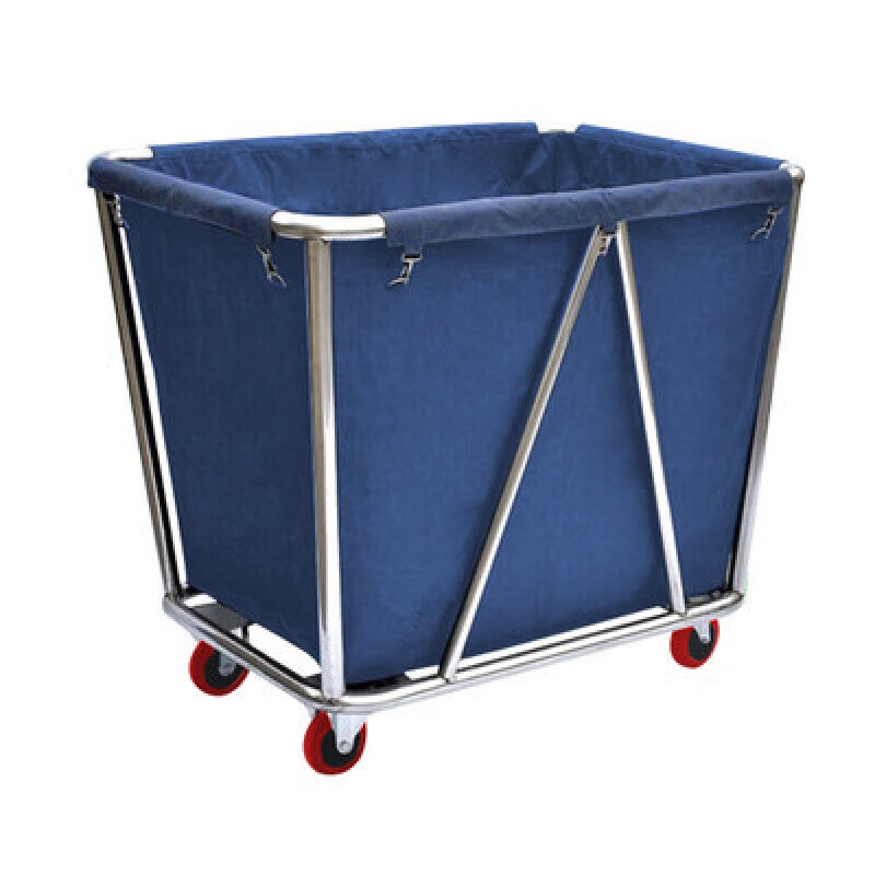 Thickened conical stainless steel linen cart hotel collection cart laundry room cleaning room service cart recycling cart conical thickened linen cart (express delivery)
