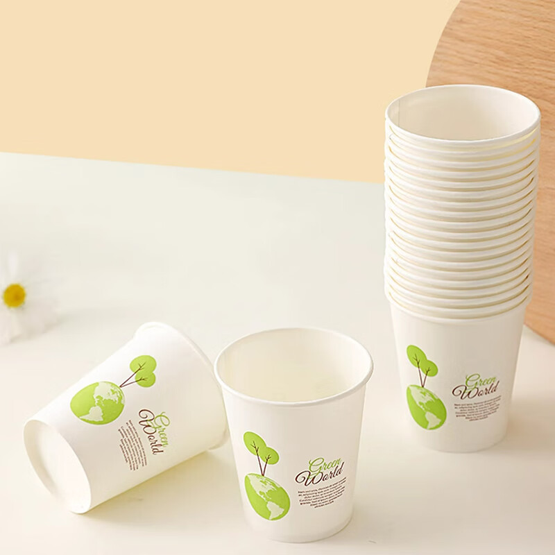 Mengting (MENGTING) disposable cups, tea cups, biodegradable office business home coffee cups, milk tea cups, 100 pieces