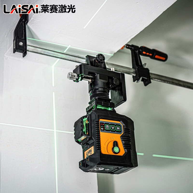 Laser laser level LSG6666SL green light flash 12-wire 8-wire wall-mounted infrared construction site leveler 12-wire single lithium-base version strong green light LSG6666 flash