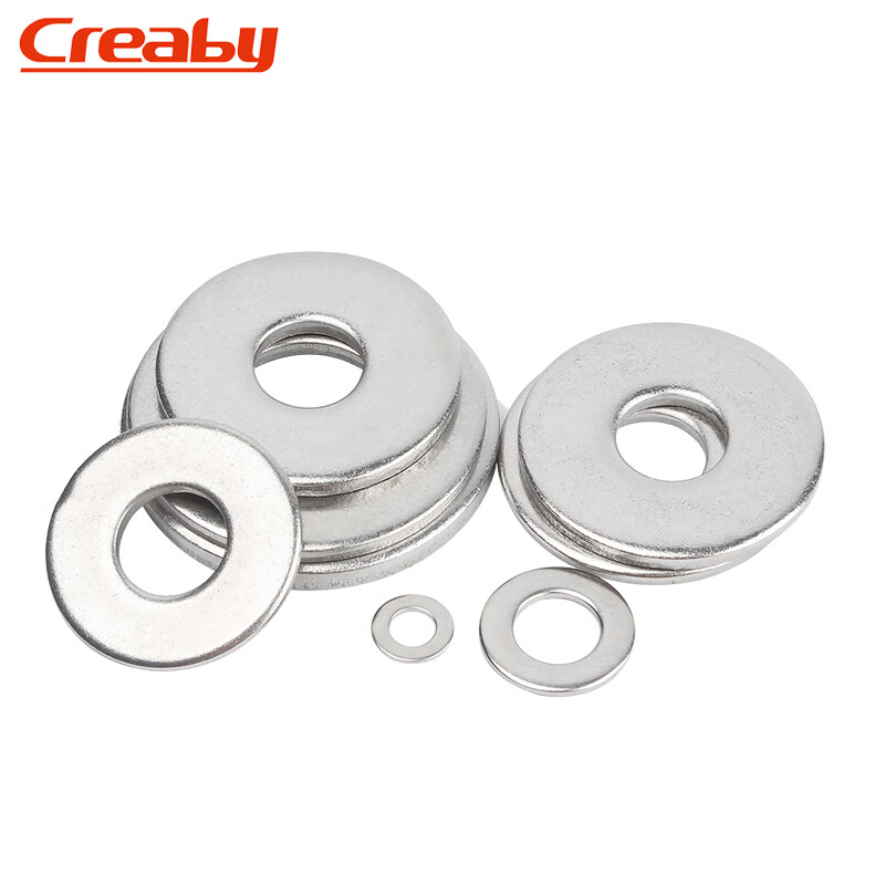 Creaby304 stainless steel flat washer, round ultra-thin metal washer, enlarged and thickened screw flat washer, meson washer spring washer, M2*5*0.3 350 pieces