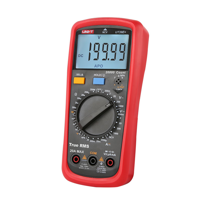 UNI-T digital multimeter high-precision fully automatic digital display multimeter intelligent anti-burn electrician multimeter ammeter UT39E+ (AC voltage/current frequency response)