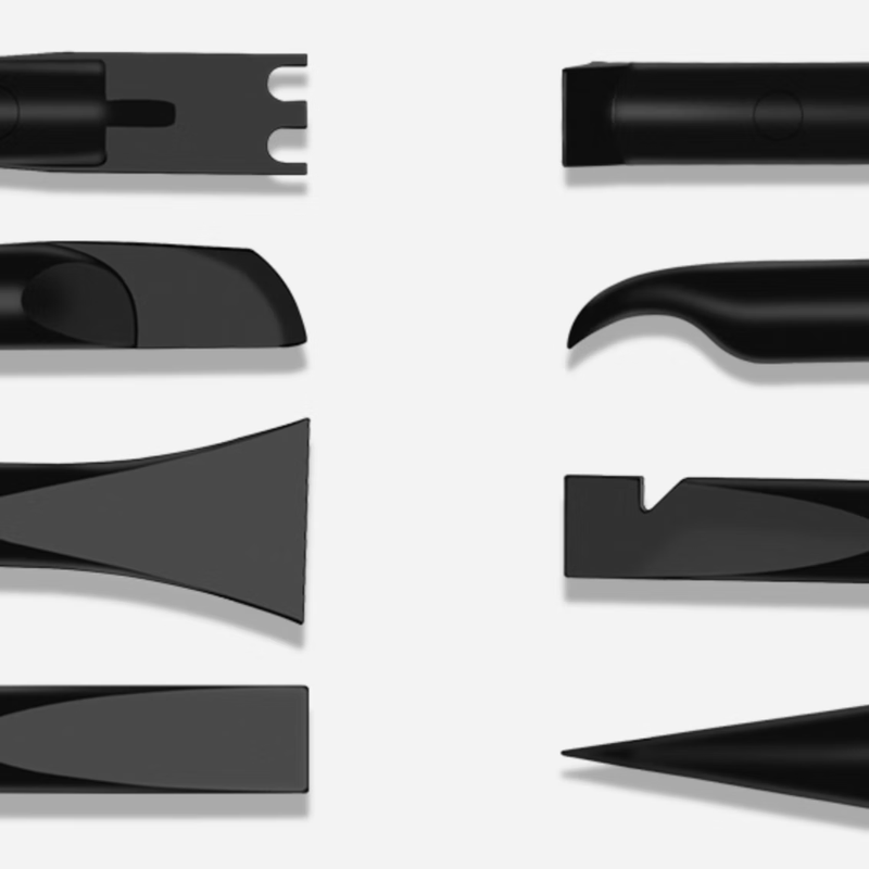 Shantou Lincun mobile phone laptop computer repair and disassembly tool anti-static pry bar double-headed plastic disassembly pry bar cable bar anti-static double-headed pry bar black 10-piece set