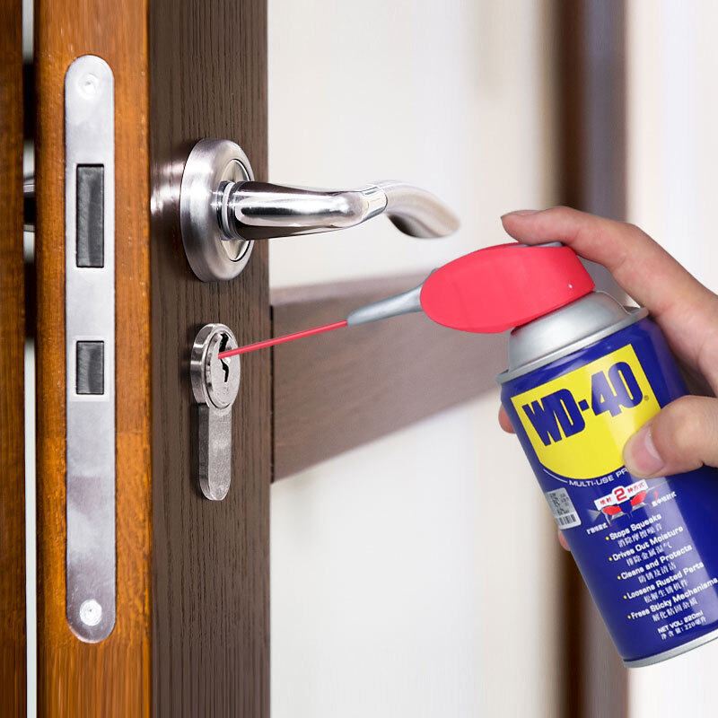 WD-40 household door lock lubricant, sewing machine, metal door and window hinges, mandrel hinges, anti-rust, smart spray can 220ml