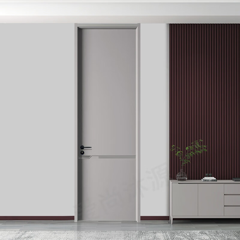 High-end bedroom door, indoor set door, carbon fiber technology wooden door, environmentally friendly paint-free door, solid wood composite door, light luxury and simple room door, molded model PUR edge sealing, high-end set door (upgraded fragrant fir full filling + upgraded magnetic lock)