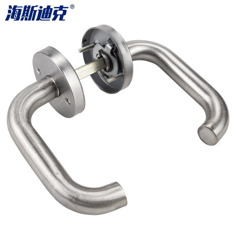 Hasdick Beijing Warehouse Distribution Stainless Steel Round Tube Fireproof Door Handle Fire Escape Door Lock HKLY-128